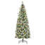 ? Décoration de Noël? Arbre de Noël artificiel pré-éclairé enneigé avec branches réalistes, 460 lumières DEL, baies de pommes de pin et 1298 pointes-2016822800