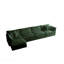 Canapé modulaire en U idéal pour recevoir des invités Canapé modulaire modulaire pour le salon, canapé canapé modulaire convertible 5 places avec 1 repose-pieds, chenille verte-776962137