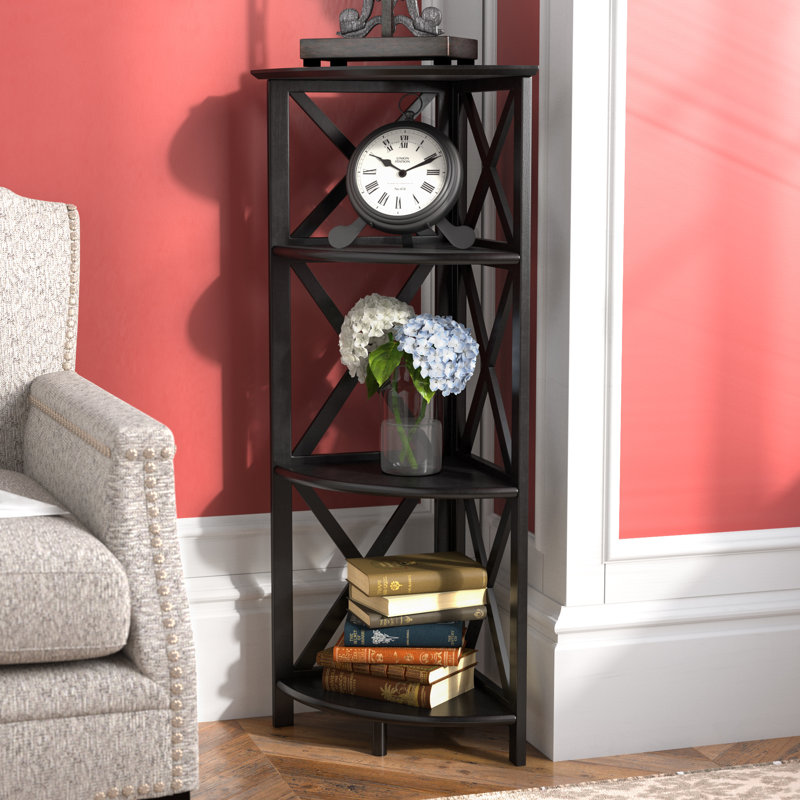 Thelen Corner Bookcase, Black