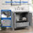 Luton 36" Single Bathroom Vanity Cabient With White Quartz Top, Sink & Backsplash. Modern Gray. Pre-Assembleb