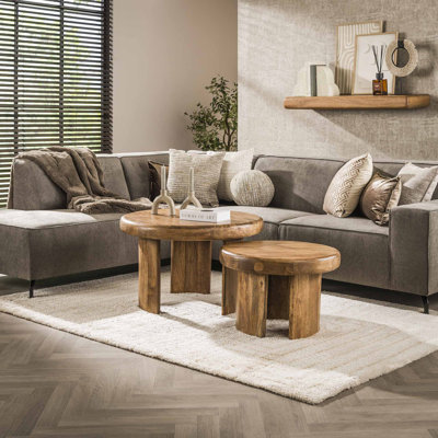Sleek Solid Wood Coffee Table