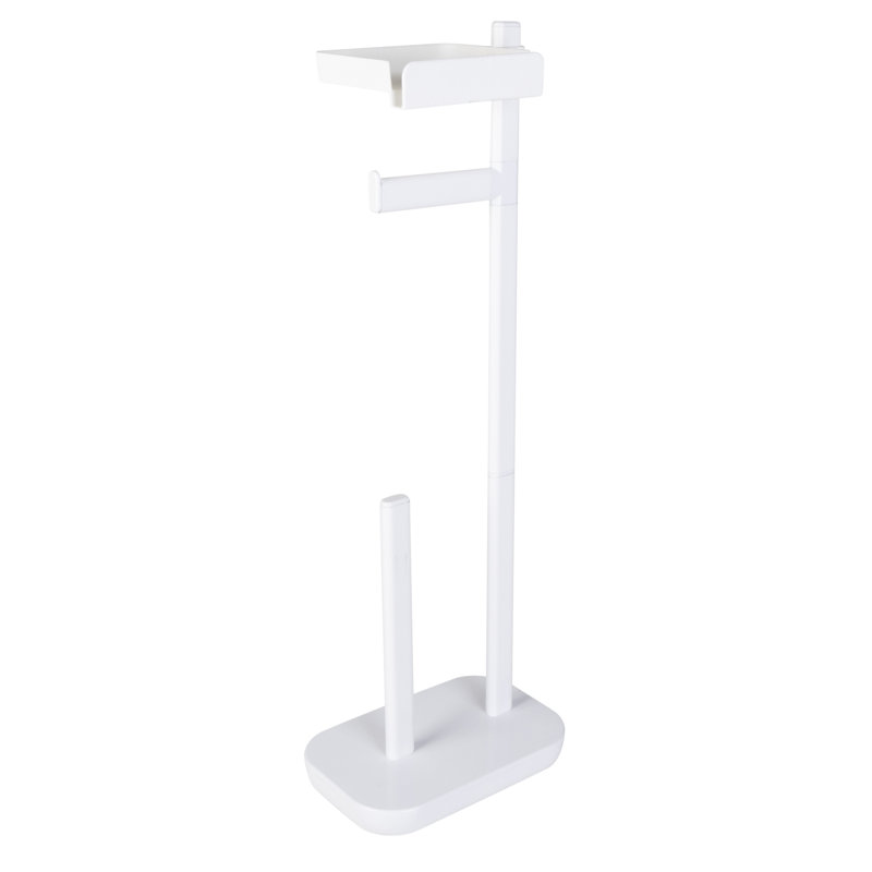 Porte-papier hygiénique sur pied, Blanc