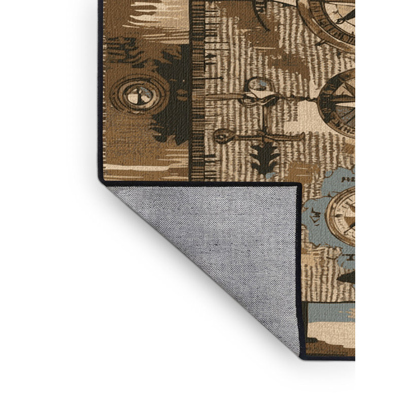 Washable Orienteering Sports Area Rug, Rectangle 2' x 3'