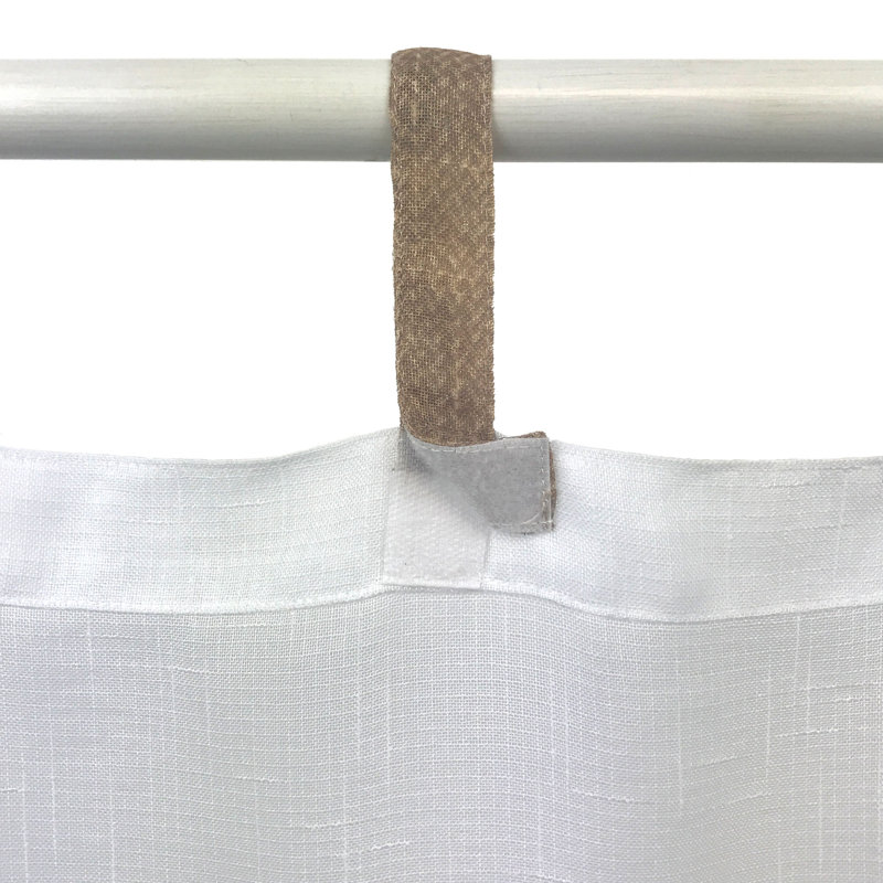 Panneau de rideau simple intérieur / extérieur Janig, Blanc, l 52 po x L 108 po
