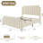 Platform Bed Frame with 50.2" Headboard, Velvet Upholstered Bed Frame with Vertical Channel Tufted Headboard & Footboard, Nailhead Trim, No Box Spring Needed-806232847-806232835