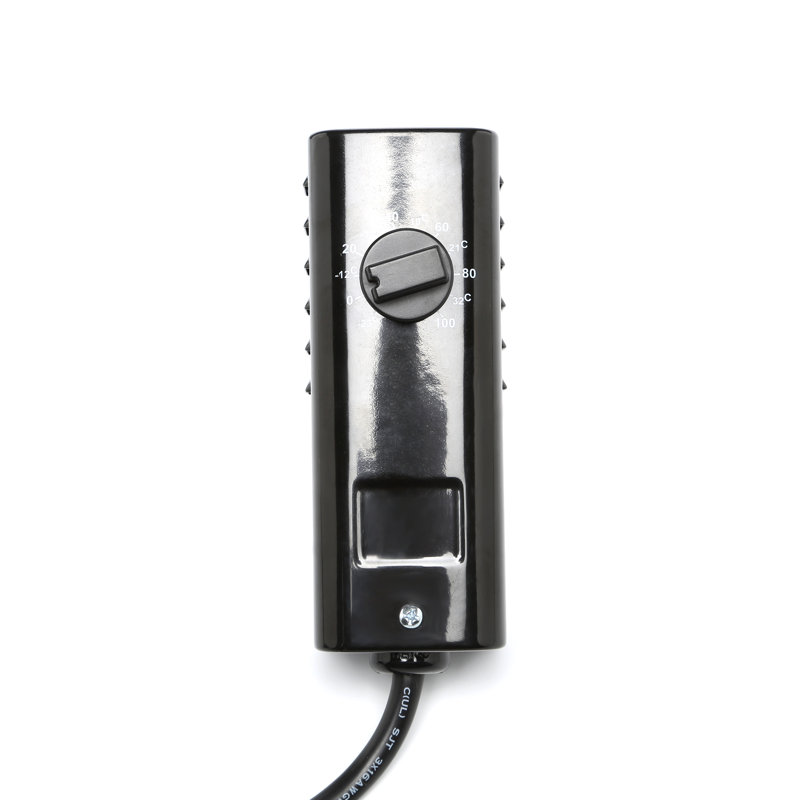 Black Metal Analog Dial Remote Thermostat for Heaters
