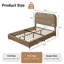 Ensemble de lit plateforme tapissier avec 2 tables de chevet fermées Boucle - Ensemble de chambre à coucher 3 pièces-1658130516-1658130520