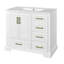 Meuble-lavabo traditionnel de 36 pouces avec lavabo en céramique, portes à fermeture douce et grand rangement pour des salles de bain élégantes et fonctionnelles-116332374