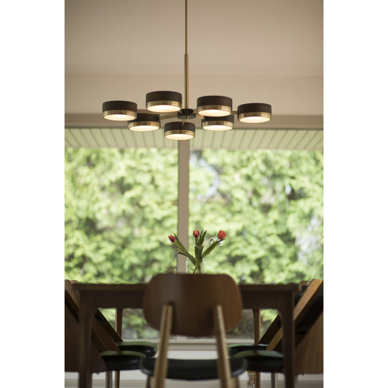 Candelaria 7 - Light Steel Dimmable Sputnik Sphere Chandelier