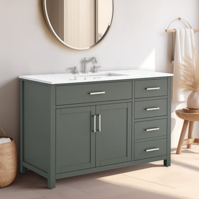 Tremolo 48" Single Bathroom Vanity With Engineered Marble Top