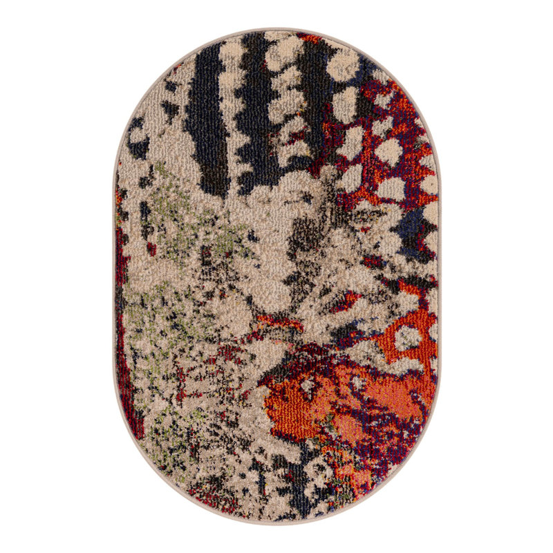 Wrought Studio Ansela Rug, Oval 4'1" x 6'1"