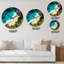 Vue aérienne de la plage tropicale V - horloge murale nautique et côtière-240122338