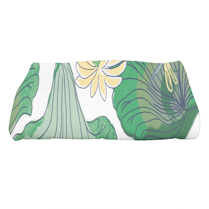 Serviette de bain en microfibre Amergin, Vert