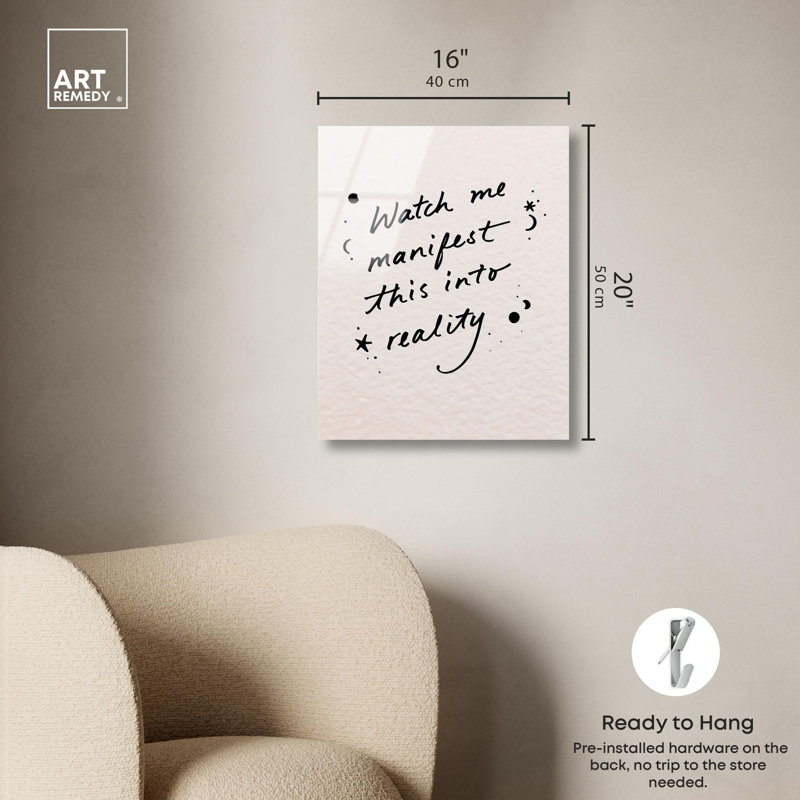«Watch Me», impression sur toile, citations d'art par Art Remedy, H 20 po x l 16 po