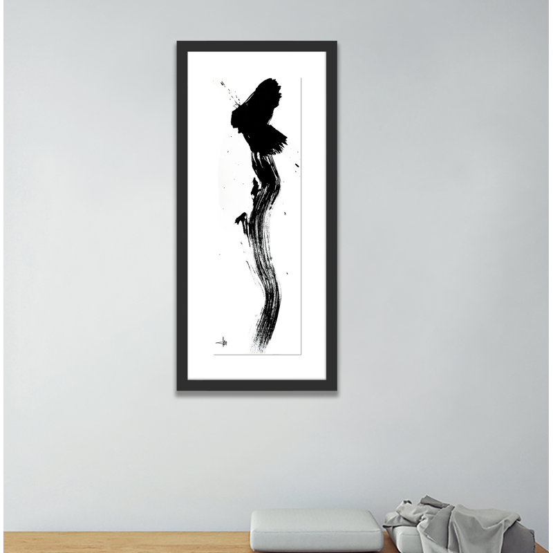 « frivolous » par johan gert manschot-picture cadre, reproduction d’art sur papier, H 72 po x l 28 po x P 2,5 po, Noir