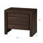Table de chevet en bois avec deux tiroirs, brun