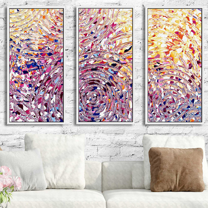 «Psalm From Tears To Joy» par Mark Lawrence - 3 pièces, cadre flottant, impression sur toile, L 52,5 po x H 33,5 po