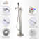 2 Handle Floor Roman Tub Faucet with Diverter