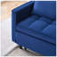 Canapé futon moderne en velours avec dossier inclinable, coussins décoratifs, poches et couchette convertible pour le salon-18764381