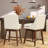 Upholstered Bar Stools With Padded Seat And Solid Wood Base (Set Of 2)-1439379100