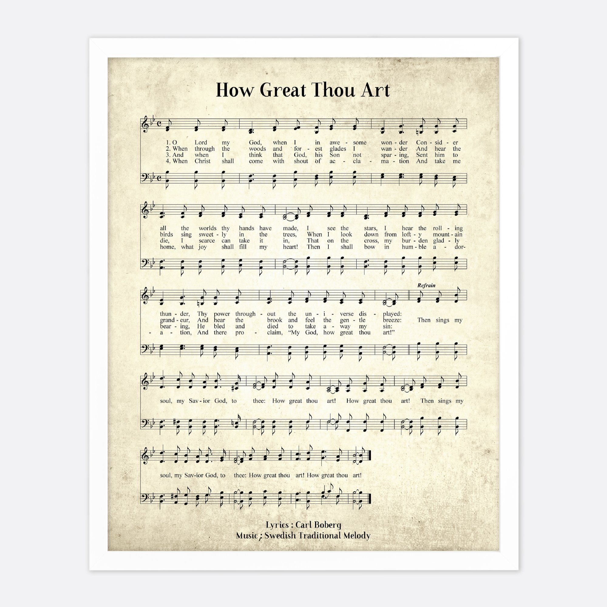 How Great Thou Art On Paper Print
