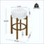 Ensemble de 4 tabourets de bar d'intérieur rembourrés en bois, coussin, ensemble de 4 sièges durables et élégants-54259124