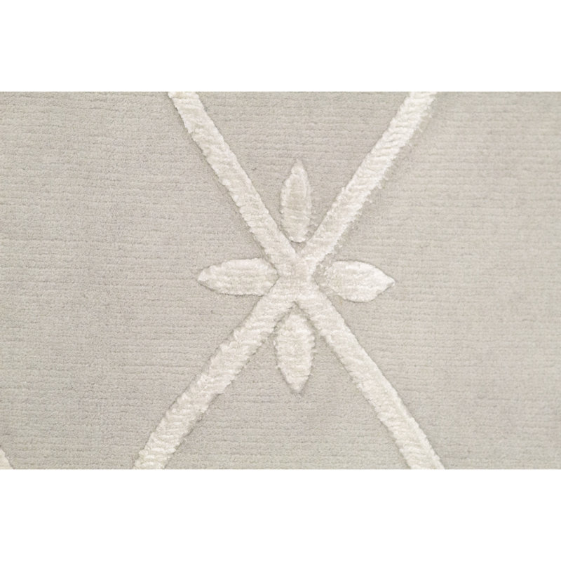 Damask Area Rug in Gray