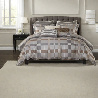 Ensemble de literie pour très grand lit très grand 9 pièces, jacquard en polyester Modern Home