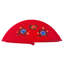 Ensemble de 6 ventilateurs à main en bois à double face de style espagnol avec fleurs peintes - Élégants accessoires de mariage, de fête, de danse et de fête Feng Shui (rouge)