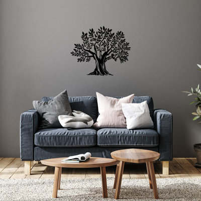 Elegant Decorative Metal Wall Accessory, Black Finish, 22.8 x 27.6 inches | 100% Metal, Thickness: 0.6 inches | Perfect for Home Decor, Modern Aesthetic, Durable & Stylish Wall Art for Living Room or Office