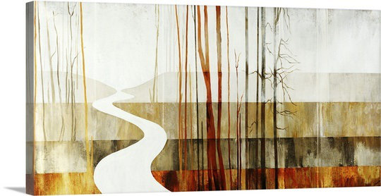 «Winding Upward» Balthasar, reproduction d'art, H 15 po x l 30 po x P 1,5 po, Toile