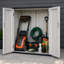 Armoire de rangement extérieure horizontale résistante aux intempéries de 278 gallons avec panneaux multiparois