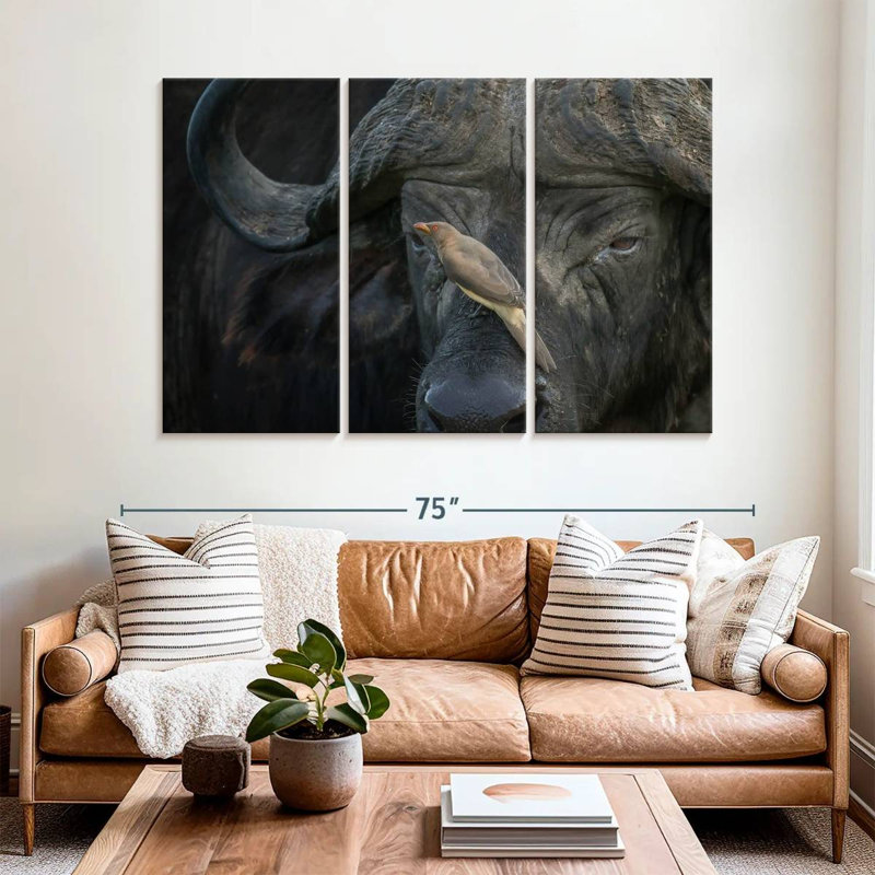 Bird On Buffalo, 42" H x 65" W