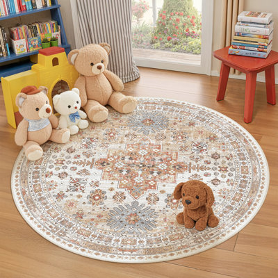 Malaika Machine-Washable Non-Slip Medallion Area Rug