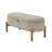 Storage Bench Taupe Cushioned Seat Corduroy Upholstery Lift Top Solid Wood Legs 1Pc-1514442848