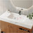 36" Freestanding Bathroom Vanity With Faux Marble Top, Ceramic Sink, 5 Drawers & Stainless Steel Legs-1844875869-1844875870