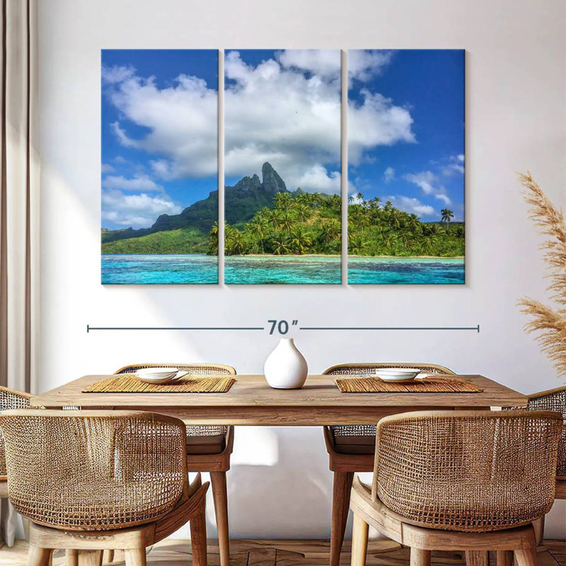 Gillard, magnifique île de Bora Bora, H 42 po x l 65 po