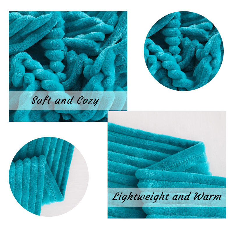 Couverture pour bébé en peluche?, Lit simple, Turquoise