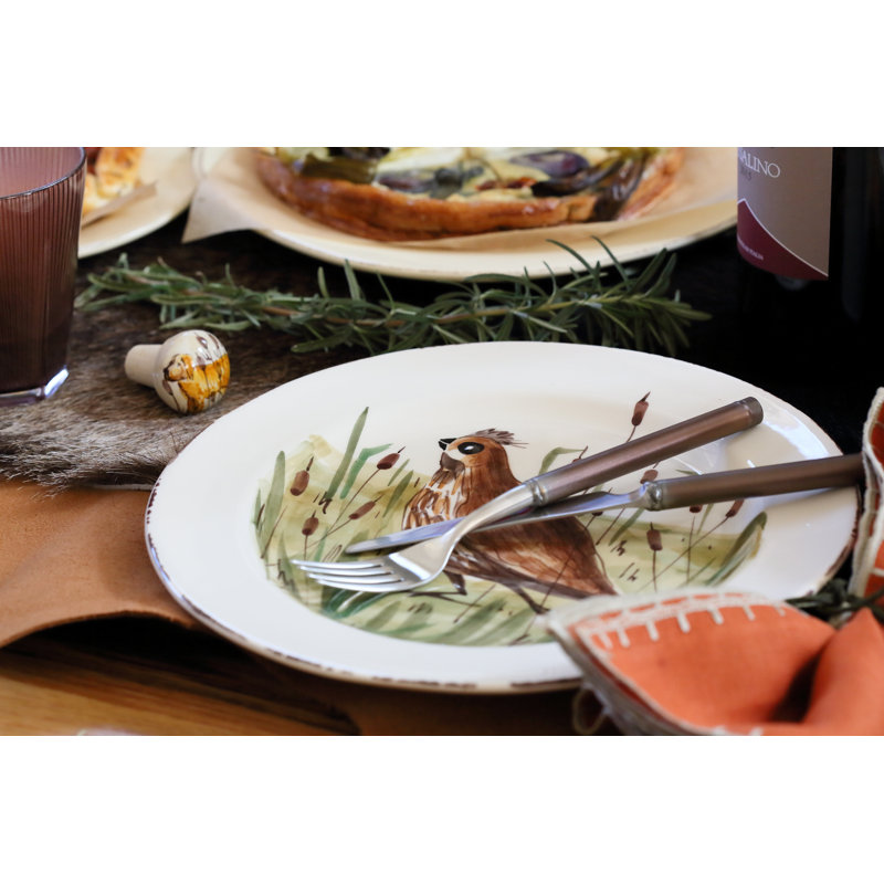 Wildlife Handmade Earthenware Dinner Plate