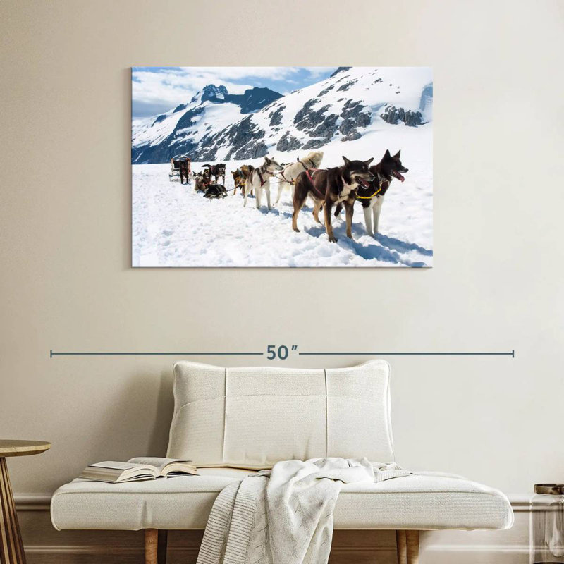Alaska Dog Sledding, 26" H x 39" W