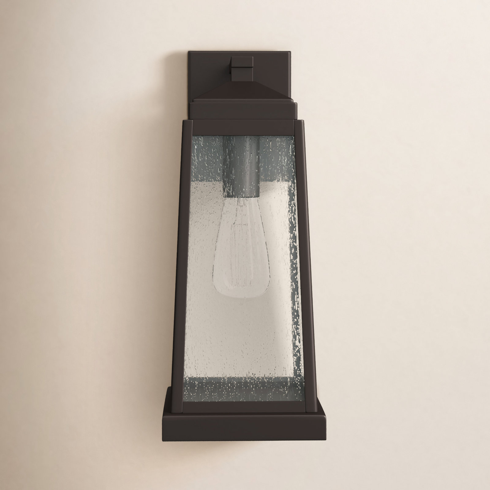 Single Light Outdoor Wall Light, 15.75" H x 6.5" W x 7.5" D