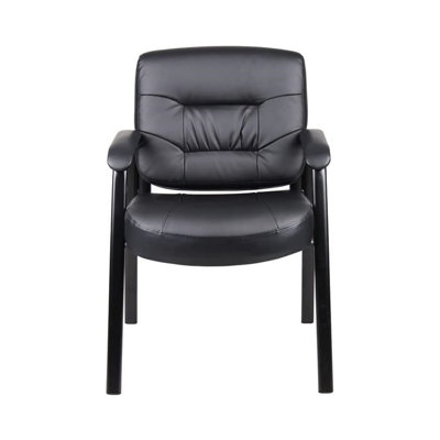 Schefter Faux Leather Seat Waiting Room Chair with Metal Frame