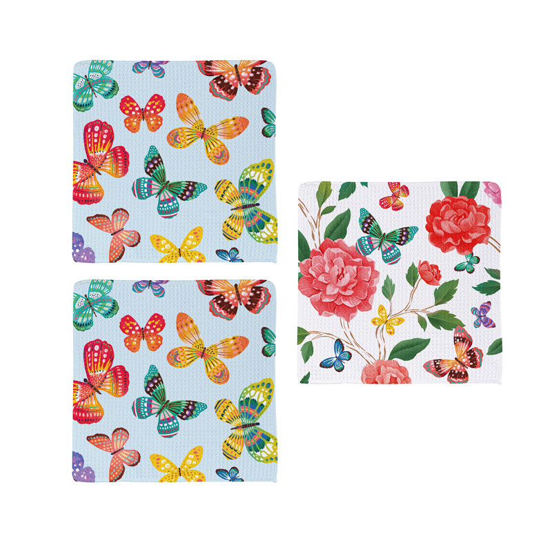 Butterfly Toile Quick Dry Dish Cloth