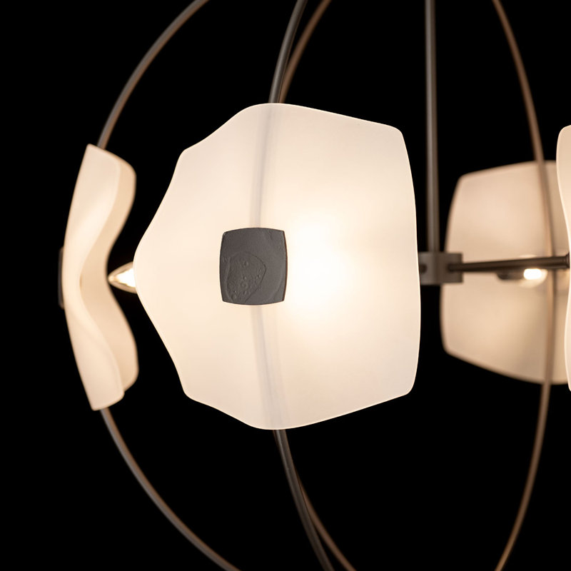 Astra 6 - Light Globe/Circle Chandelier, Dark Smoke