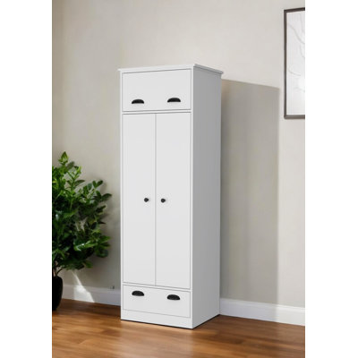 Commode combinée 23 po à tiroir blanc