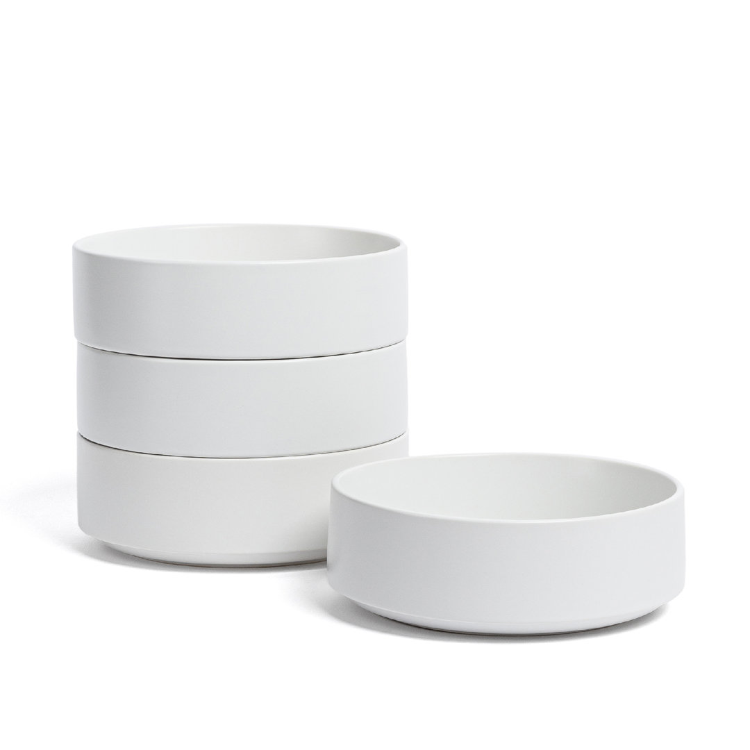 Stackable over&back Semi Hand-Finished Stoneware Cereal Bowls over&back 