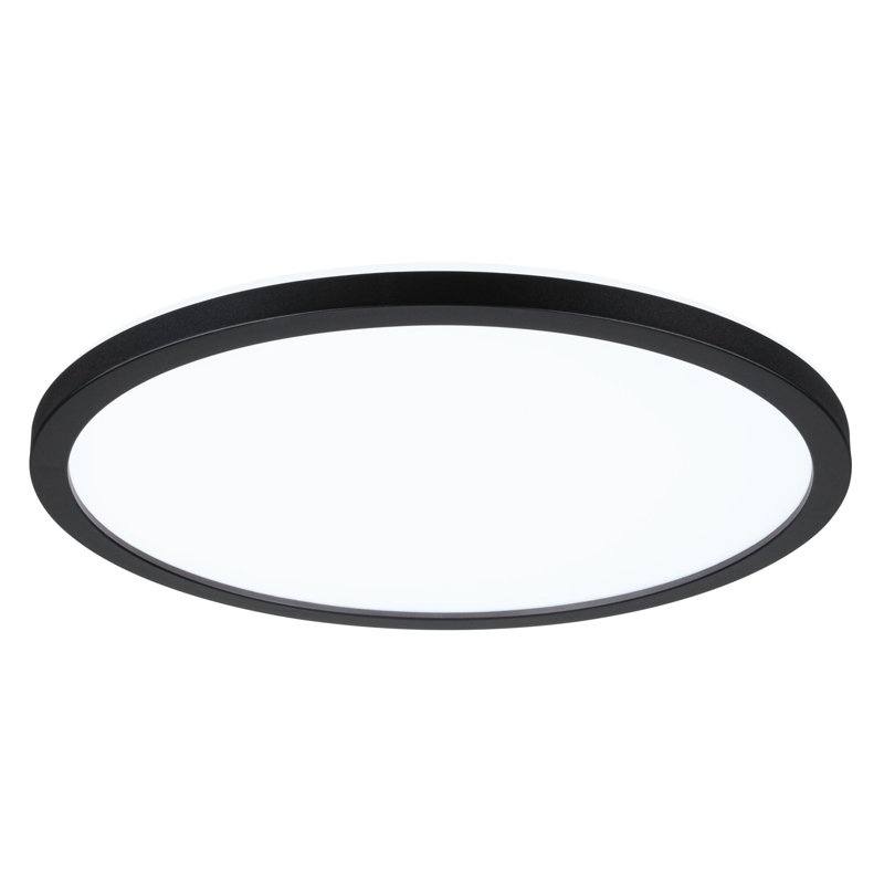 1-Light 19cm LED Integrated Flush Mount, 2.8cm H x 29.3cm W x 29.3cm D, Black