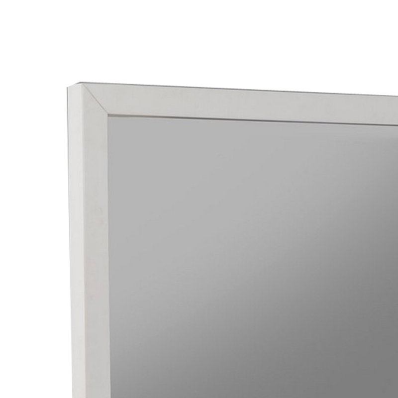 Wood Flat Wall Mirror