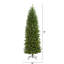 Arbre de Noël élancé vert pin artificiel avec lumières DEL-1334096156