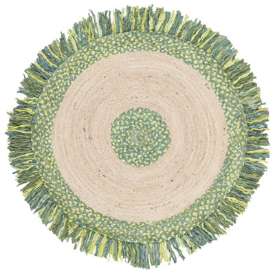 Zeitler Hand Woven Jute, Cotton Rug